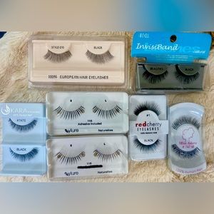 Bundle of 7 sets of human hair false eyelashes. Miss Adoro Red Cherry Ardel